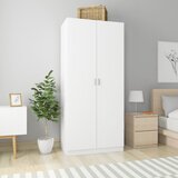 vidaXL Garderobna omara bela 90x52x200 cm iverna plošča Cene
