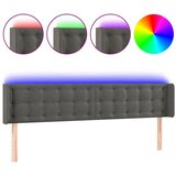Maison Chic led posteljno vzglavje - vzglavna omarica - nočna omarica temno sivo 183x16x78/88 cm žamet, (21709190) Cene