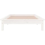  Okvir kreveta bijeli 75x190 cm za jednu osobu masivno drvo | shoptok.hr