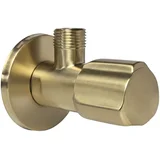 Kotnični ventil 02 1/2" x 3/8" Brush Gold
