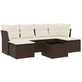 vidaXL 7-dijelni set vrtnih sofa od poliratana s jastucima smeđi | shoptok.hr