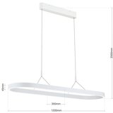 Orion led luster na sajli carrara LED/80W/230V 2700/3000/4000K bela | Eponuda.com