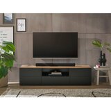 home24 NIZKA OMARICA črna, barve hrasta | Shoptok.si