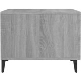  Stolić za kavu s metalnim nogama siva boja hrasta 50x50x40 cm | shoptok.hr