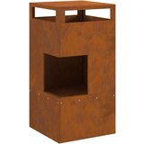 vidaXL Corten jeklo / Rjava Corten jeklo 50 x 50 x 100 cm Zunanji ogenj | Shoptok.si