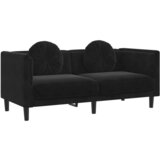 Maison Chic kavč - Sofa - Kanape dvosed z blazinami črn žamet, (21726741) Cene