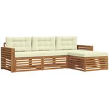  Set vanjskih sofa Prirodna i krem 257,5 x 162,5 x 73 cm | shoptok.hr