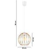  Luster na sajli MATT 1xE27/60W/230V bela/bakarna | Eponuda.com