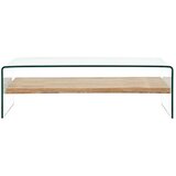  Stolić za kavu prozirni 98 x 45 x 31 cm od kaljenog stakla | shoptok.hr