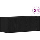  Set TV komoda Zidne 4 pcs Crni hrast 80 x 30 x 30 cm | shoptok.hr
