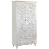 Støraa Kremno bela garderobna omara iz masivnega manga 180x40 cm Kalhana – | Shoptok.si