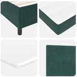 Box spring krevet Tamnozelena 140 x 190 cm Baršun - Tamnozelena 140 x 190 cm Prošiveno gumbima | shoptok.hr