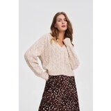 Marisse WOMEN'S SWEATER Z-SW-4802 L.BEIGE MEL | shoptok.hr
