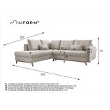 Miuform svijetlo siva kutna garnitura na razvlačenje Scandic Lagom L, lijevi kut | shoptok.hr