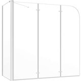 vidaXL Tuš stena za kopalno kad 120x69x130 cm kaljeno steklo prozorna | Shoptok.si