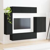  Set zidnog ormarića za TV 6 kom. Crna | shoptok.hr