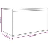  Klop za hodnik 80x40x45 cm dimljeni hrast konstruiran les | Shoptok.si