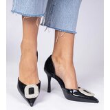 Gemre Black stilettos embellished with rhinestones Coluga | Shoptok.si