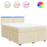 Maison Chic Box spring postelja - Vzmetna postelja z vzmetnico krem 160x200 cm blago SL24542, (21879980) | Shoptok.si