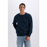 Defacto Oversize Wide Pattern Crew Neck Thick Basic Plain Sweatshirt cene