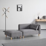 Bessagi Home počivalnik fanny, temno siva, s taburejem | Shoptok.si