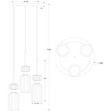  Visilica na sajli MOLLY 3xE14/40W/230V, prečnik 38 cm, šaren | Eponuda.com