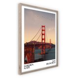 Styler Tiskana slika z okvirjem 50x70 cm Golden Gate – | Shoptok.si