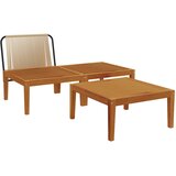 3 3 kom. Vrtni Lounge Set s Jastučićima Prirodna | shoptok.hr