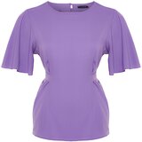 Trendyol Curve Purple Tie Detailed Woven Blouse | ePonuda.com