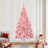  Umjetna preddekorirana božićna jelka Roza 240 cm PVC | Shoptok.si