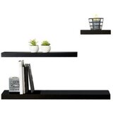 Five zidna polica 60X23,5X3,8 cm mdf/drvo crna | ePonuda.com