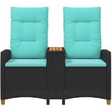  Rekreativna klupa s stolom Crna i Tirkizna 126 x 65 x 112 cm | shoptok.hr