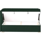 Ghado Tamno zeleni kutni dječji krevet s prostorom za odlaganje s madracem 90x200 cm Snugi - | shoptok.hr