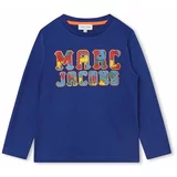 Marc Jacobs Otroška bombažna majica z dolgimi rokavi mornarsko modra barva