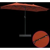  Vrtni dežnik Terakota 385 x 209 x 244 cm Poliester, (5000160724) | Shoptok.si