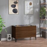 vidaXL Omarica za gramofonske plošče rjavi hrast 74,5x38x48cm inž. les Cene