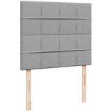 vidaXL Otomanski posteljni okvir z vzmetnico siv 120x190 cm blago | Shoptok.si