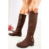 Fox Shoes Brown Suede Women's Boots Cene
