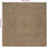  Tepih Siva 300 x 300 cm Juta | shoptok.hr