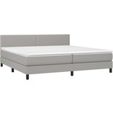  Krevet s oprugama i madracem svjetlosivi 200 x 200cm od tkanine | shoptok.hr