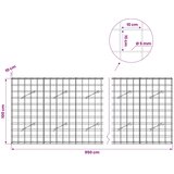  Gabion s žicom debljine 5 mm i mrežom 10x10 cm 950x10x100 cm Slike