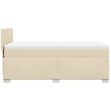  Krevet s oprugama i madracem krem 100 x 200 cm od tkanine | shoptok.hr