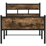  Okvir kreveta bez madraca dimljena boja hrasta 90x190 cm drveni | shoptok.hr