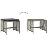  Vrtni stolci s jastucima 4 kom sivi 41x41x36 cm od poliratana | shoptok.hr