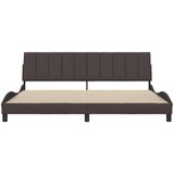 vidaXL Posteljni okvir brez vzmetnice temno rjav 200x200 cm blago, (21670761) | Shoptok.si