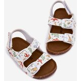 Boto Children's sandals on cork sole with buckles dinosaurs multicolor Thessa | ePonuda.com
