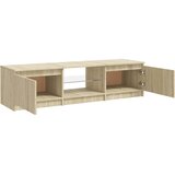 TV ormarić s LED svjetlima boja hrasta sonome 140x40x36 cm | shoptok.hr