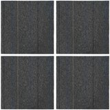  Tepih pločica Srednja siva s prugama 50 x 50 cm 4 pcs | Eponuda.ba