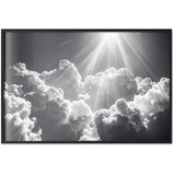  Plakat Hope in the Clouds: Inspiring Sun Rays – Awaken Emotions 60x40 Crni okvir | shoptok.hr