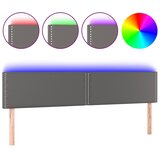  LED uzglavlje sivo 180 x 5 x 78/88 cm od umjetne kože | shoptok.hr